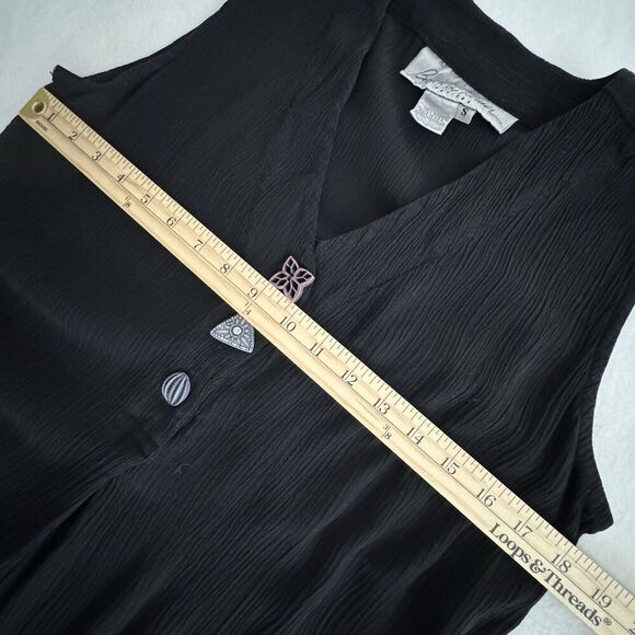 Barbara Lesser Vintage Dress Womens Petite Small Aztec Tie Dye Artsy Beachy - Picture 10 of 12